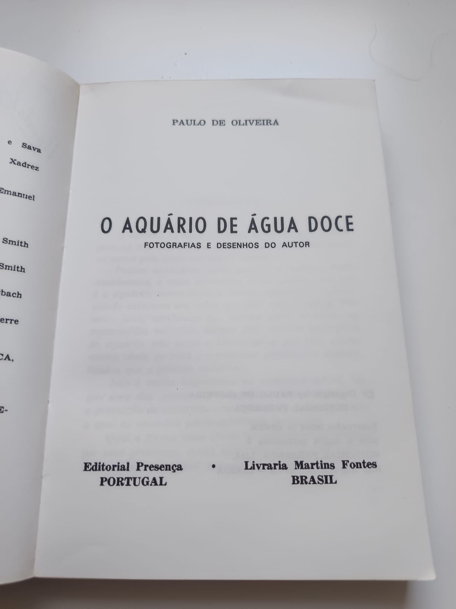 O aquário de água doce