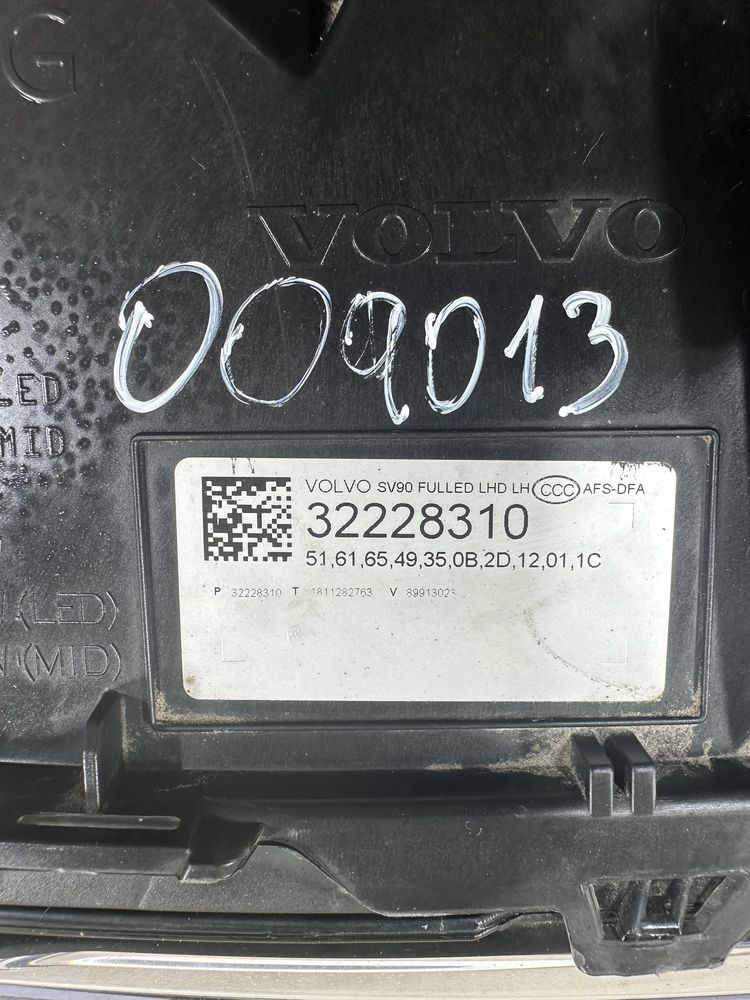 Фара передняя левая Volvo S90 V90 (2016-2024г.) 32228310