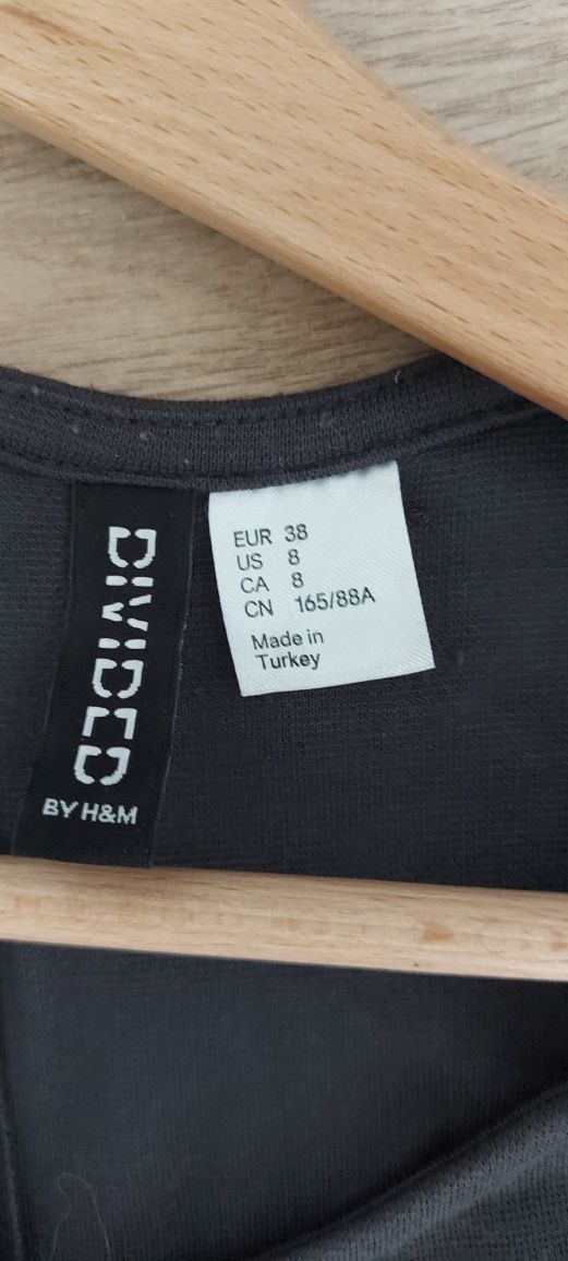 Sukienka z koła H&M 38 M antracyt szara