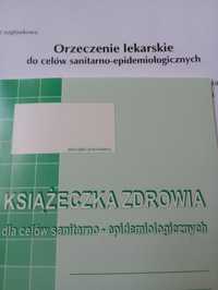 Sanepidowska książeczka, orzeczenie, san-epid, medycyna pracy