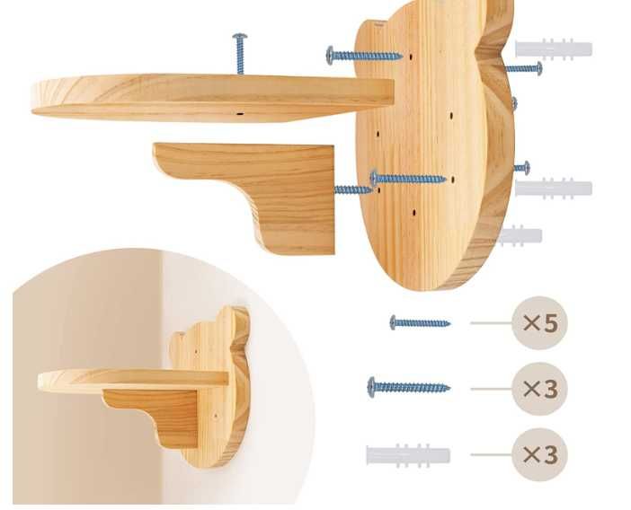 Prateleiras Parede de Escalada para Gatos 3 Peças