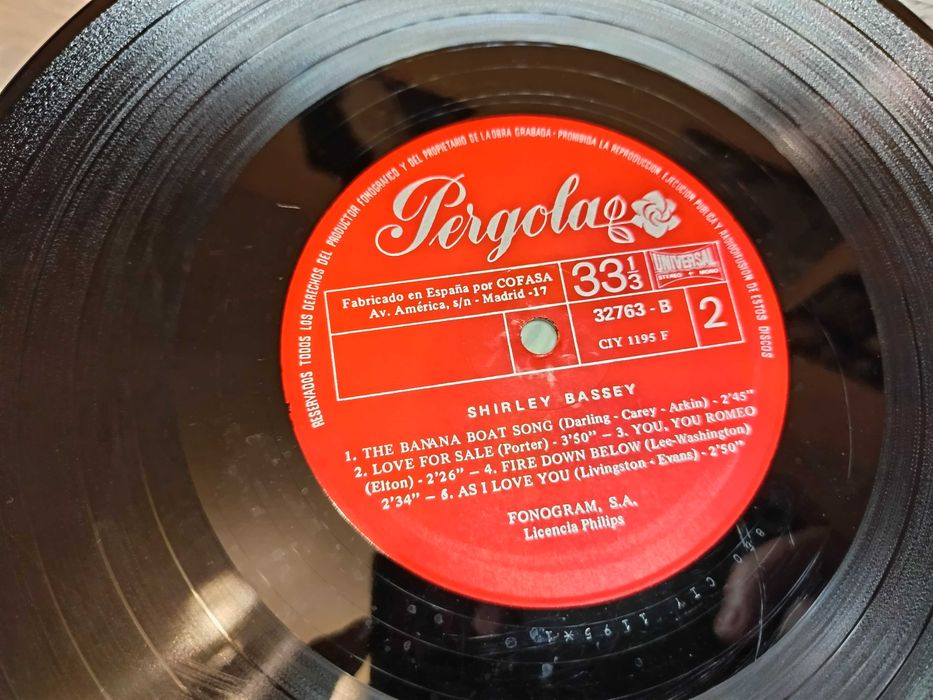 Winyl Winyle Płyty Winylowe Płyta winylowa Shirley Bassey