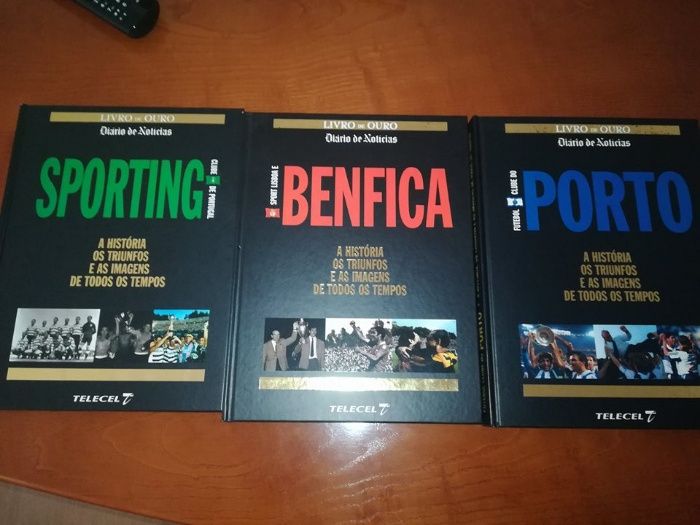 3 Livros Benfica/Sporting/Porto