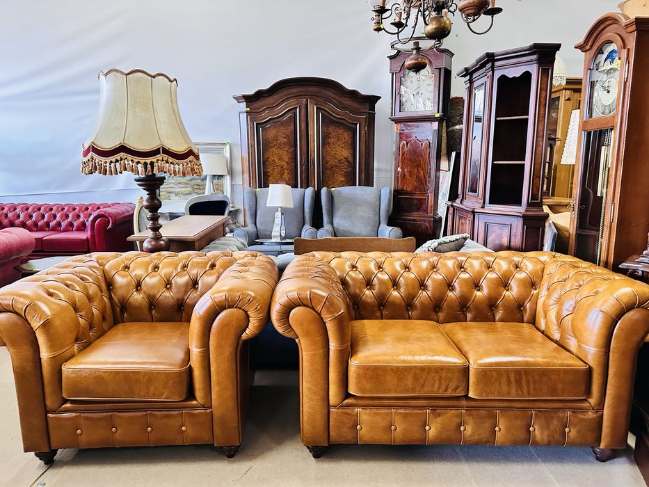 Ekskluzywny, angielski komplet CHESTERFIELD 3+2+1 :)