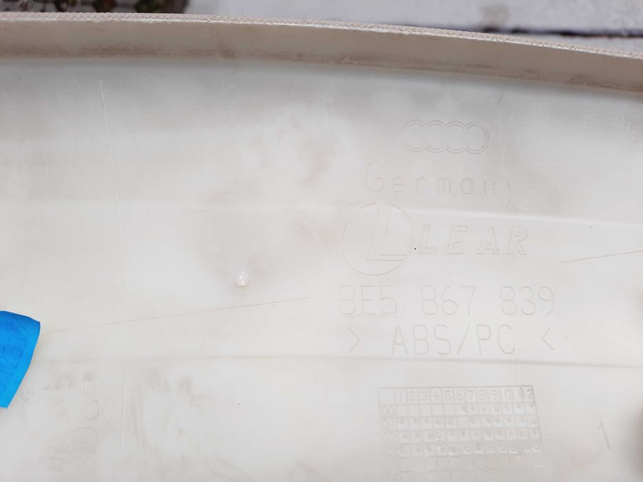 Listwa podsufitki Audi A4 B6 sedan kolor Twist beżowy Rybnik