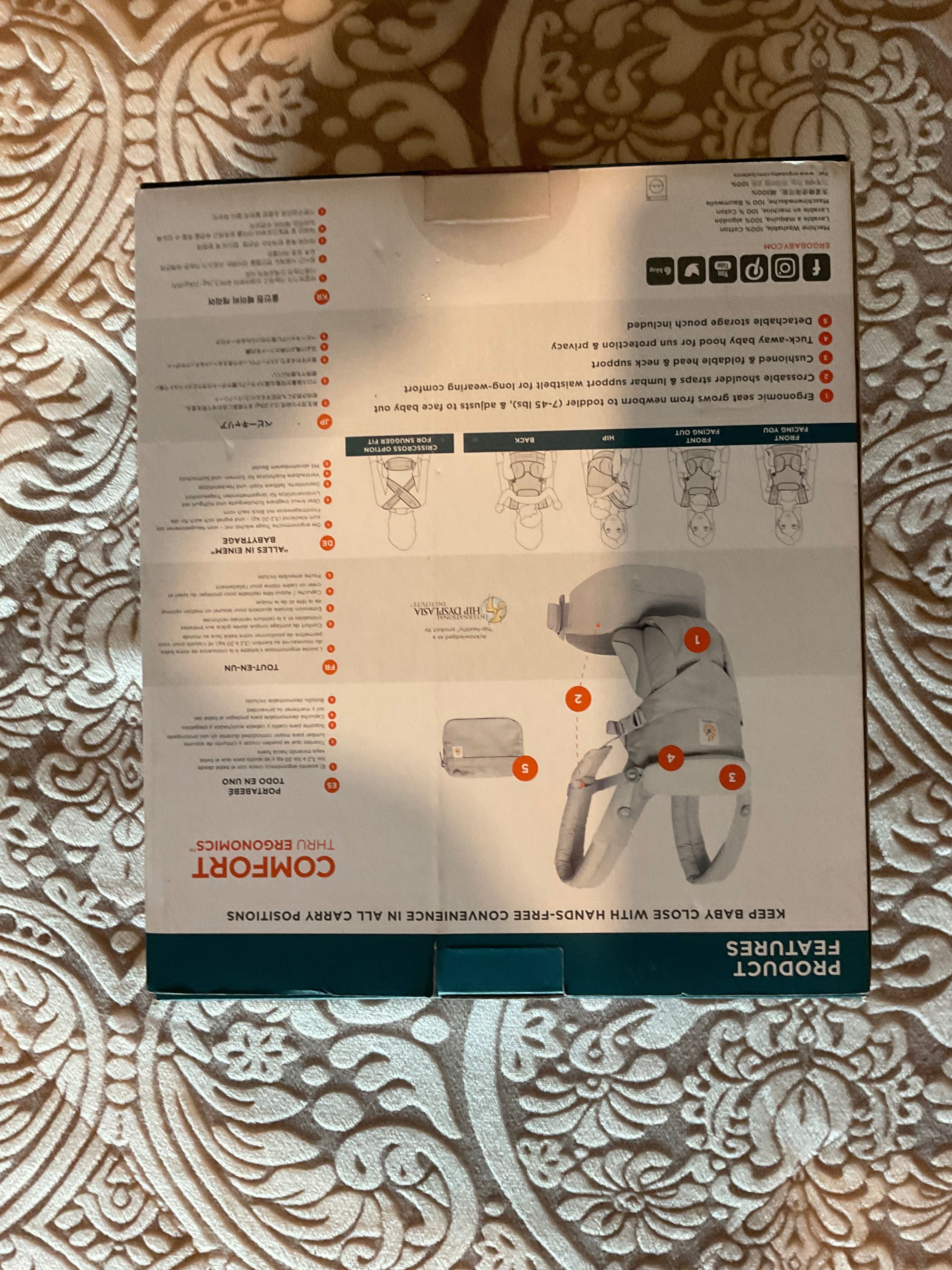 Marsúpio Ergobaby 360 carrier, novo