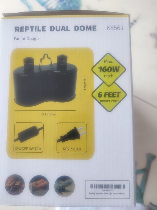 Светильник двойной для рептилий и декоративных птиц.