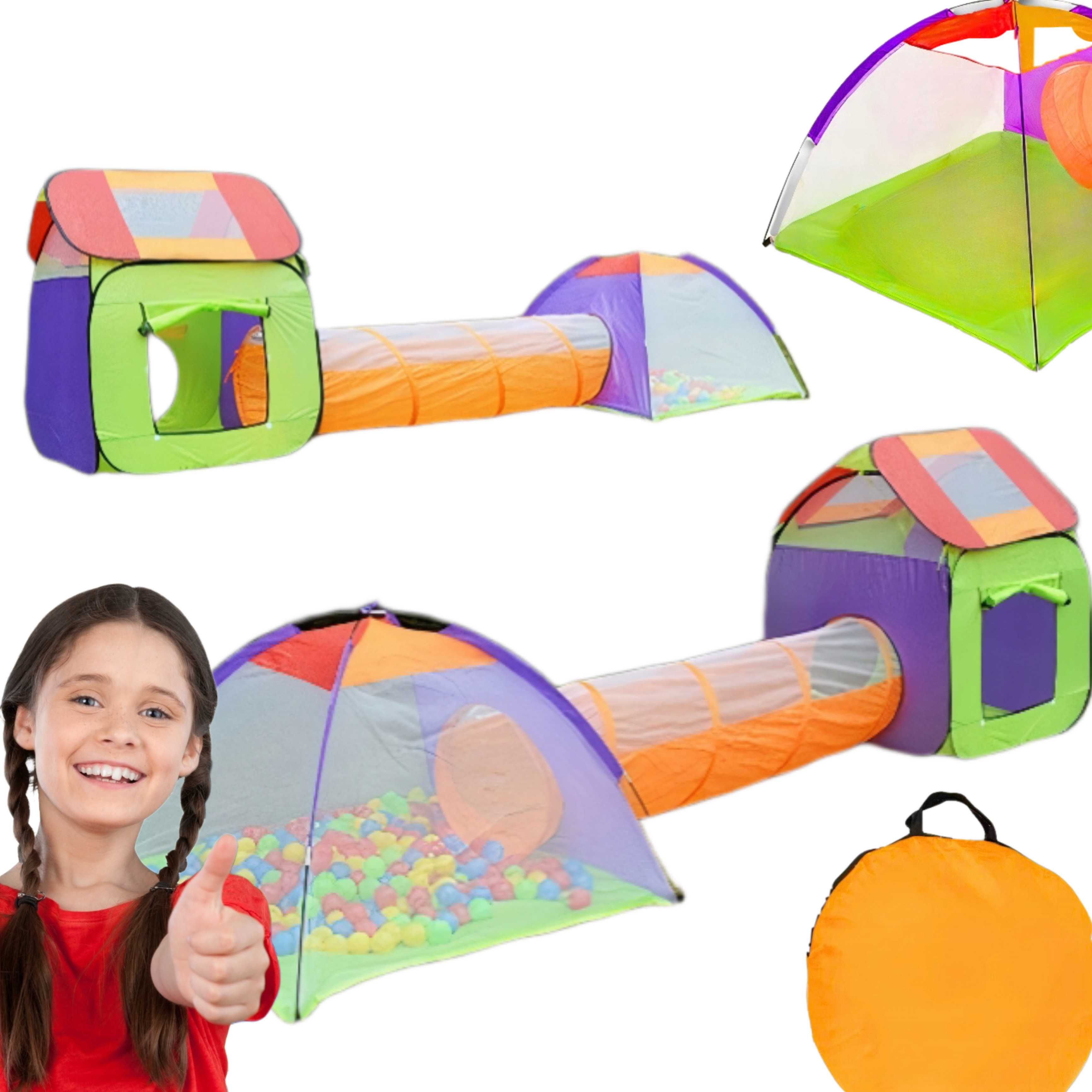Plac zabaw dla dzieci zestaw zabaw do ogrodu domek namiot z tunelem