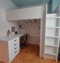 Łóżko piętrowe, biurko, szafki z Ikea model SMASTAD.