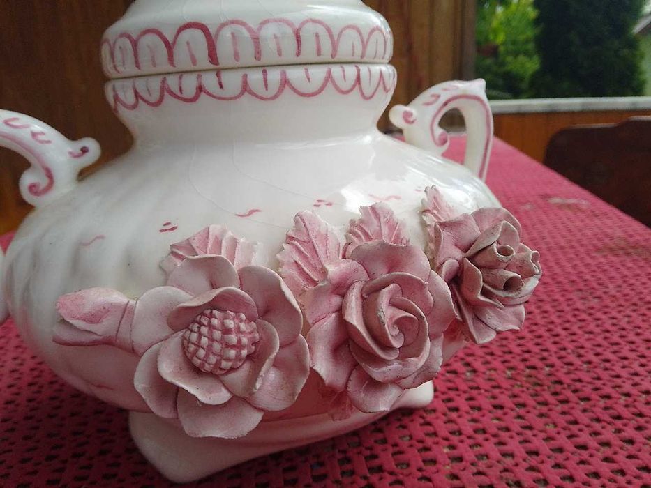 Stara zabytkowa niemiecka stylowa waza na poncz