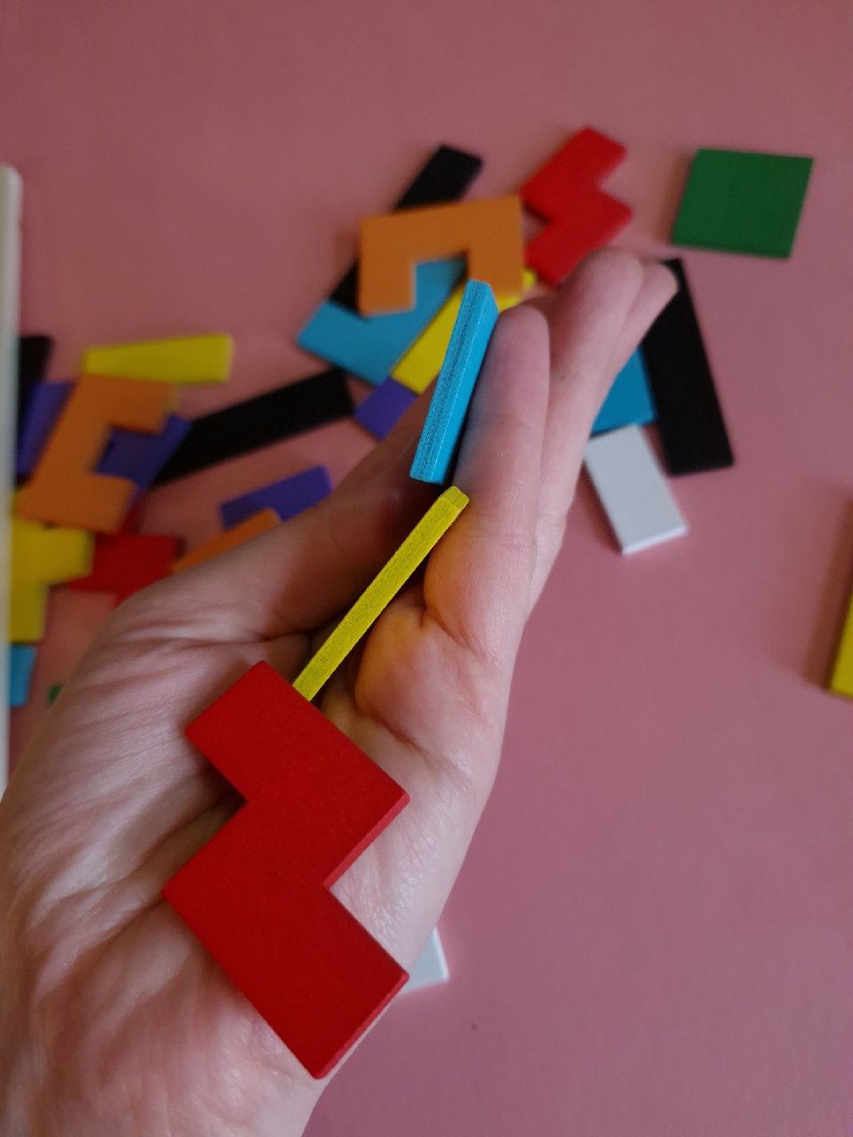 Układanka drewniana tetris puzzle Montessori, NOWA