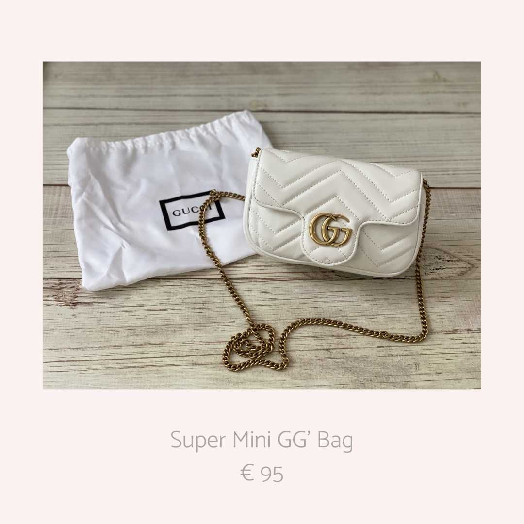 Mala GG Super Mini Marmont White