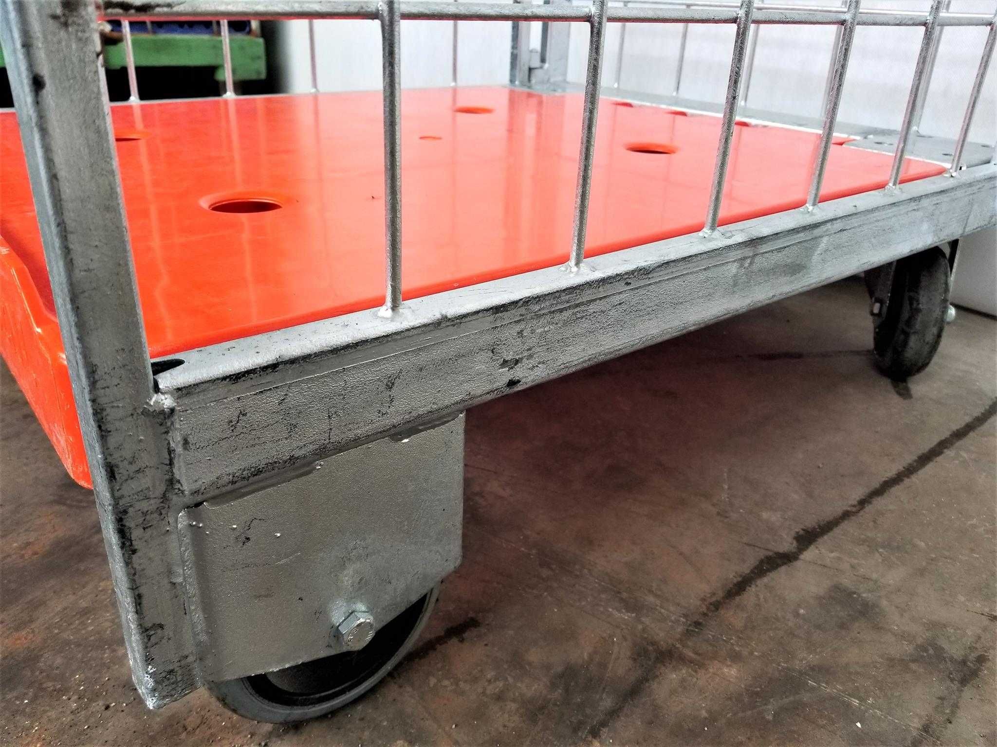 Wózek z HAMULCEM Magazyn Kurierski Transportowy Gniazdowy Rollkontener