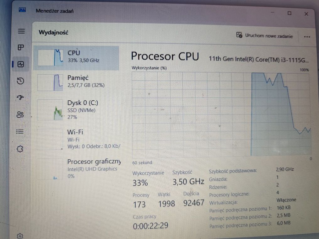 Hp 15s-fq2204mw uszkodzony