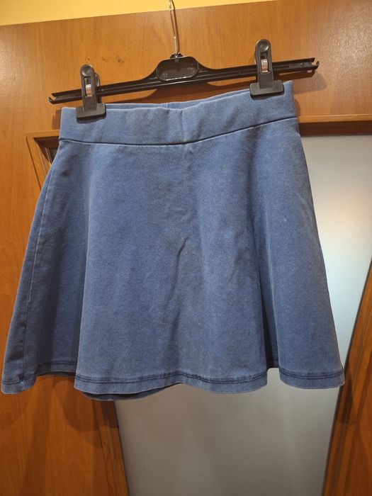 Błękitno-szara mini spódniczka H&M