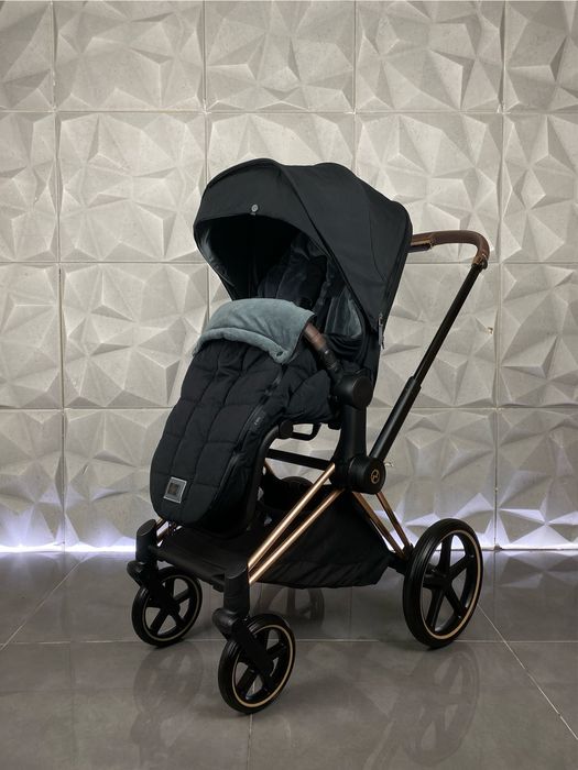 Cybex Priam 4.0 4w1 Deep Black Czarno Różowe złoto