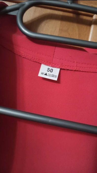 Malinowa suknia sukienka okolicznościowa ślub wesele + bolerko 50 5XL