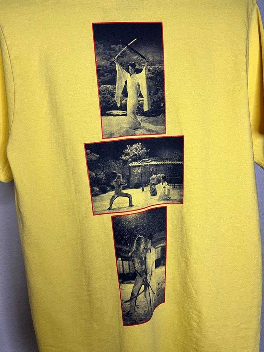 Футболка Жёлтая HUF/KILL BILL с логотипами спереди и сзади