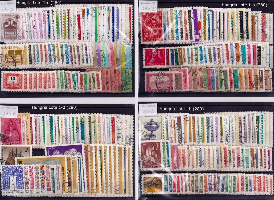 Lote de 280 Selos da Hungria