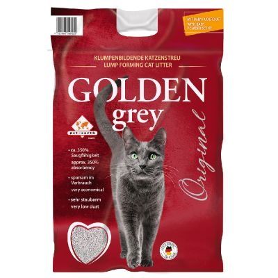 Areia aglomerante golden grey gato