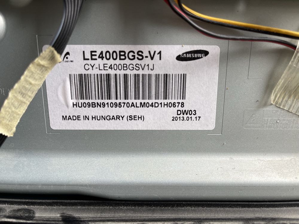 Telewizor Samsung Uszkodzony, Sprawna Matryca LE400BGS-V1