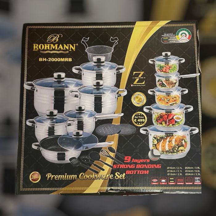 Набір каструль з нерж. сталі