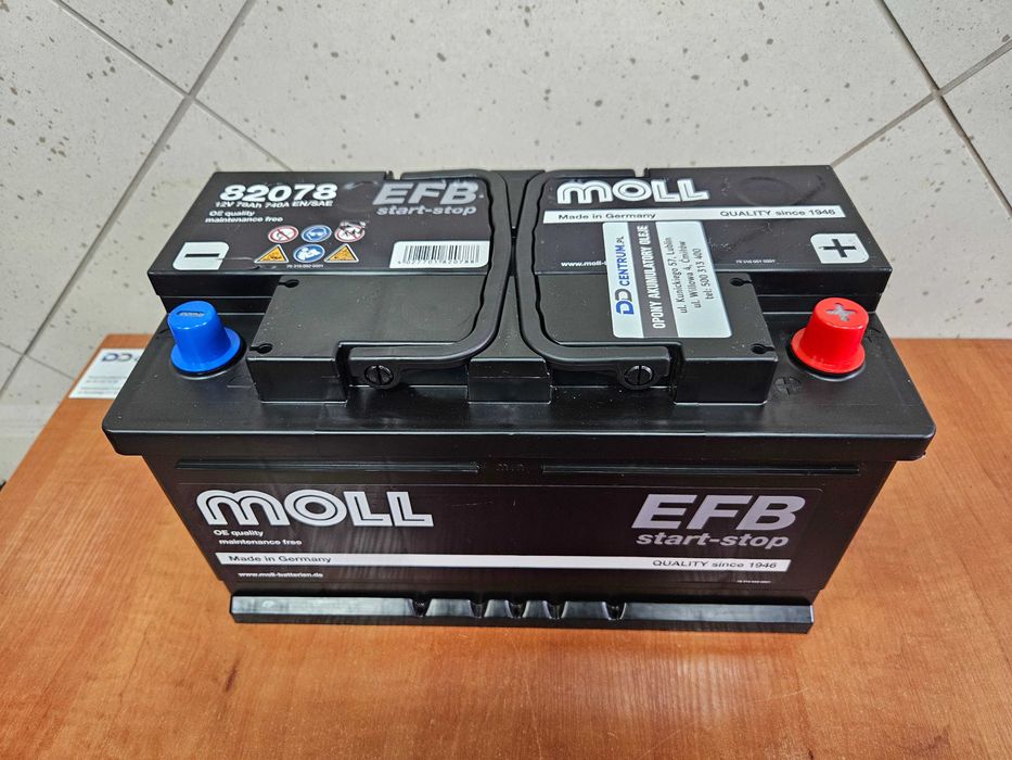 Akumulator Moll XTRA 12V 78Ah 80Ah 85Ah 740A Klasa Premium Oryginał