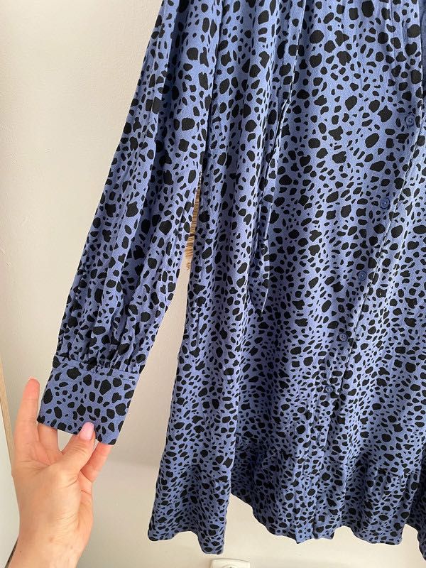 Sukienka panterka Marks&Spencer wiązana XL 42
