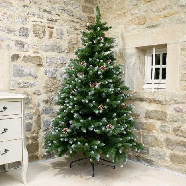 Nowa Piękna CHOINKA sztuczna -JODŁA z SZYSZKAMI 120cm + Stojak + LED