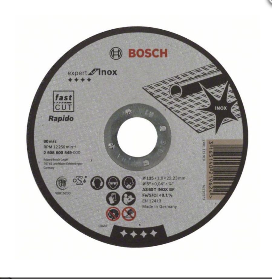 Круг відрізний Kronenflex A60,Bosch Exper,круг зачисний Klingspor A24