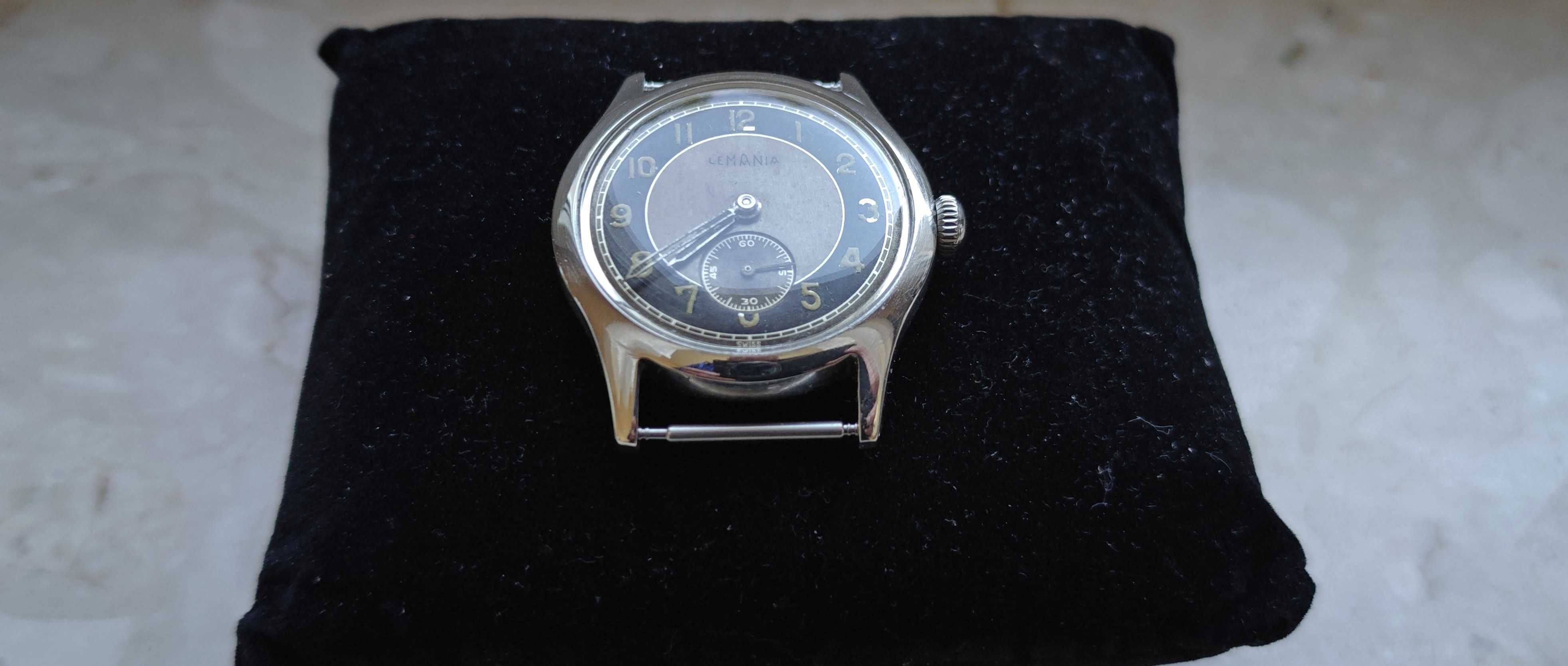 Stary Militarny Zegarek Lemania 239A Bullseye Iwc  50-te Lata Unikat