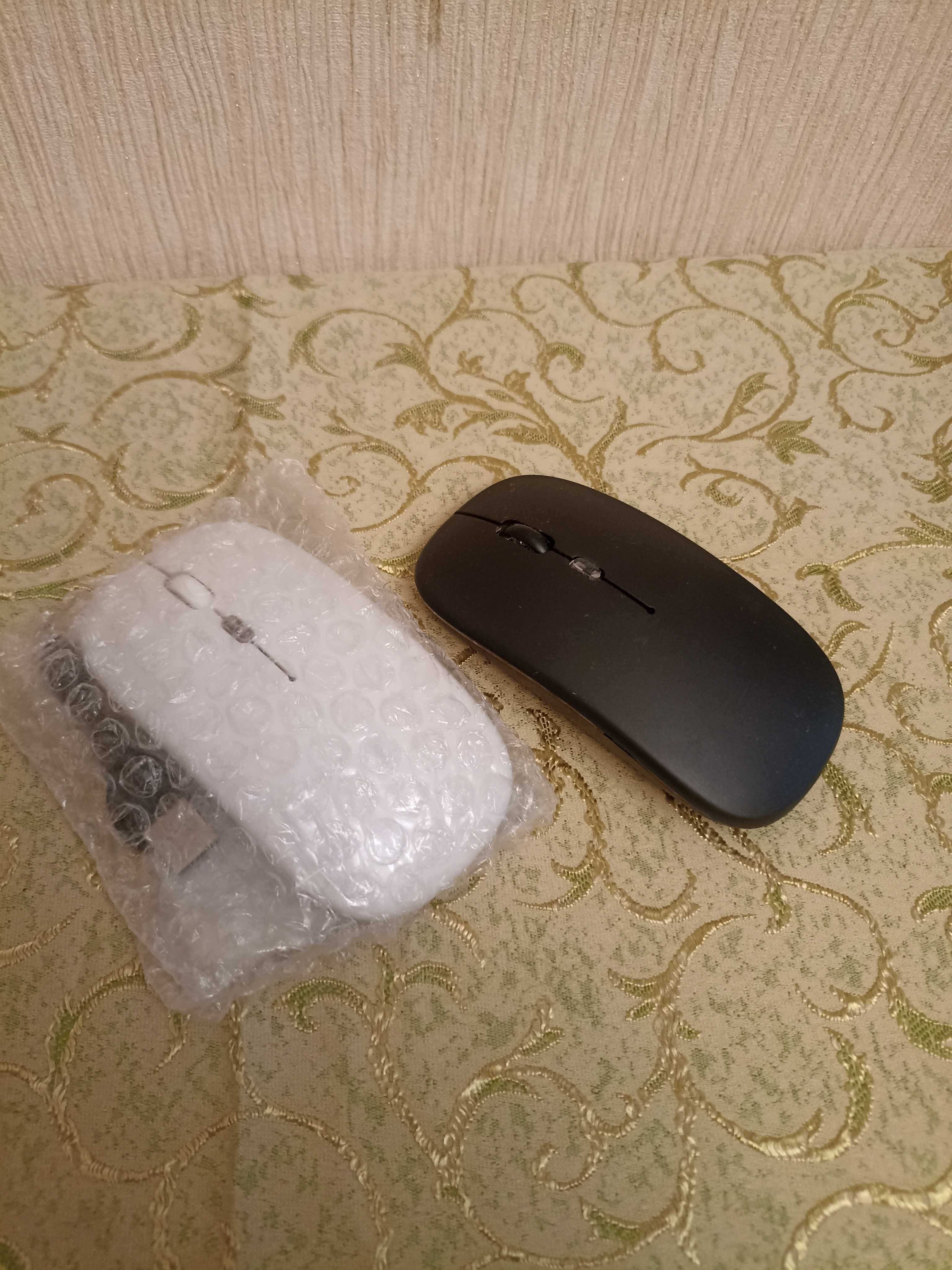 2 шт Бесшумная беспроводная WIFI 2.4 ГГц и Bluetooth мышь с RGB подсв