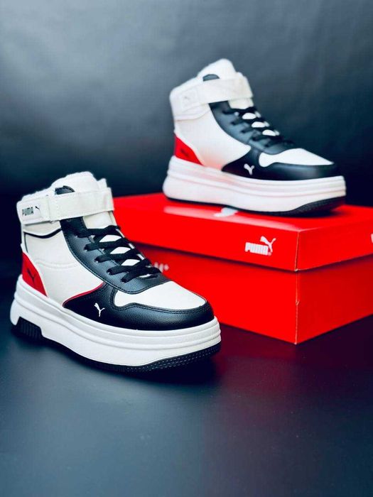 Puma женские зимние кроссовки на меху натуральная кожа красовки пума1