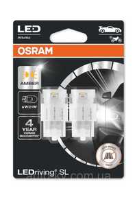 Лампы светодиодные Osram W21W 7505 DYP-02B 12V, 21W (Yellow)