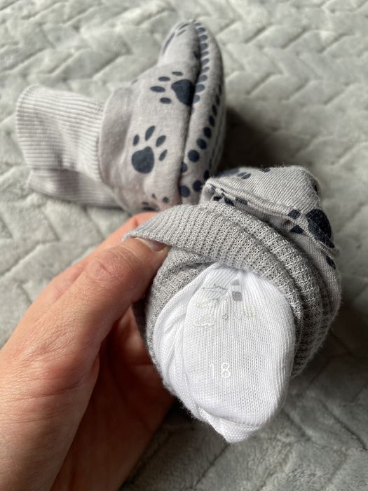 Bawełniane buciki niechodki, r. 18