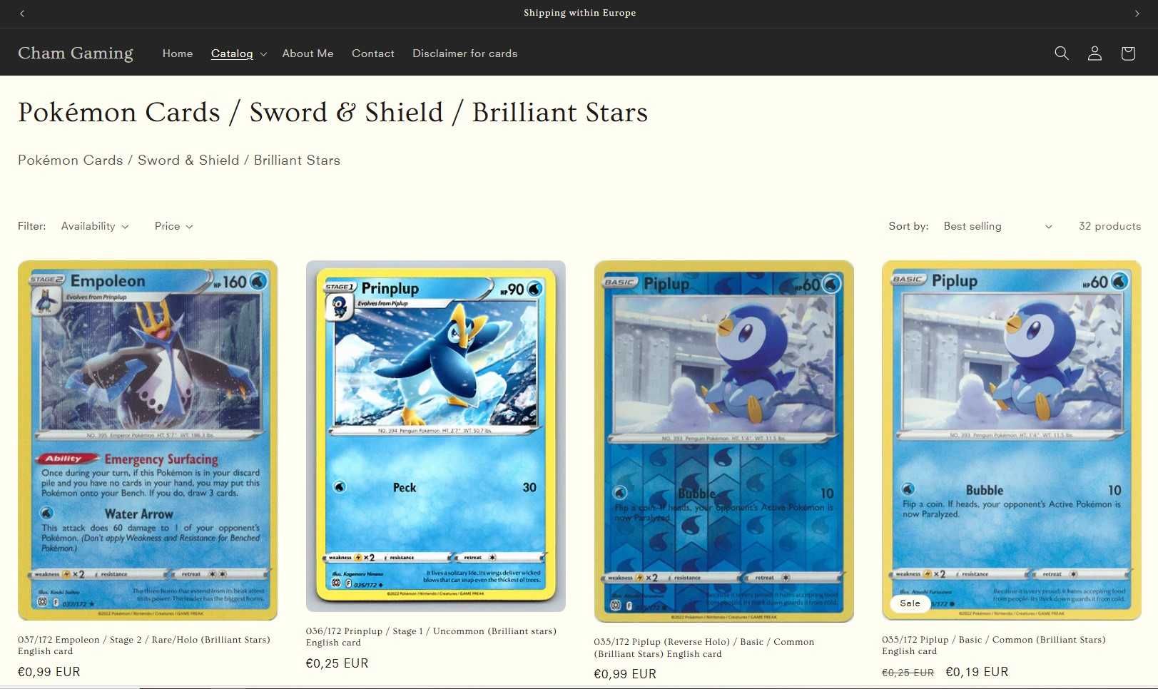 Pokémon Brilliant Stars (Sword & Shield) Cartas/Singles