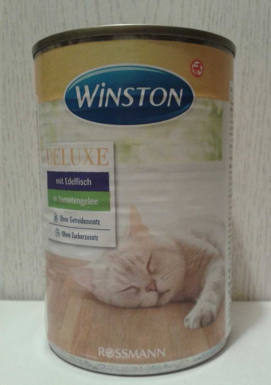 Winston Deluxe Karma Z RYBĄ dla kotów BEZ ZBÓŻ i CUKRU puszka 5 x 400g