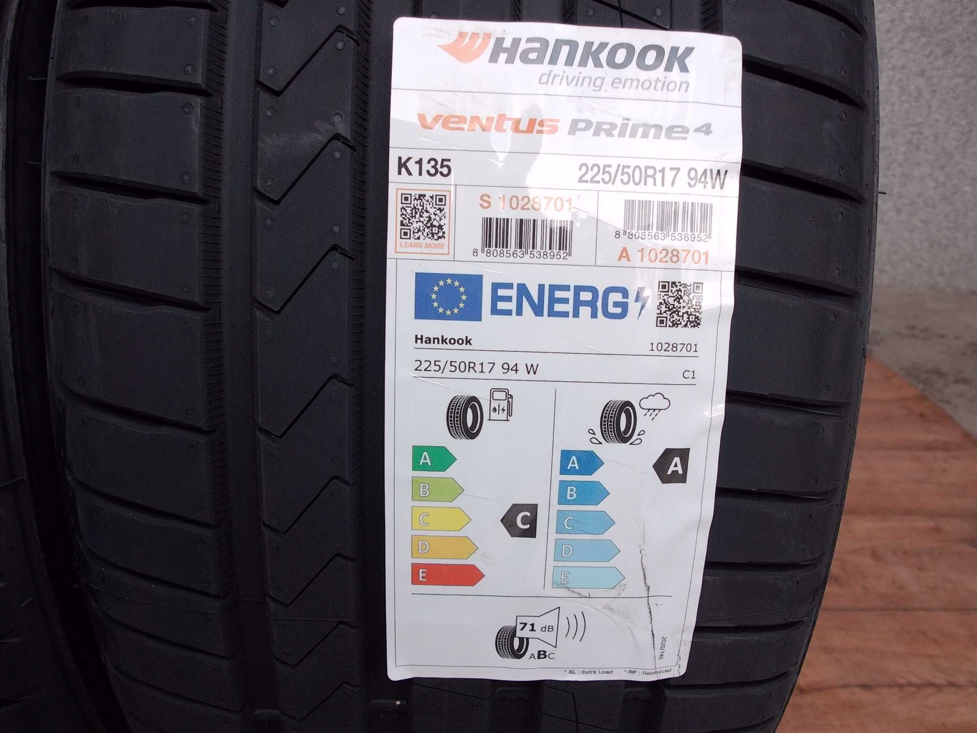 Hankook Ventus Prime 4 225/50/17 94W nowe z 2023r