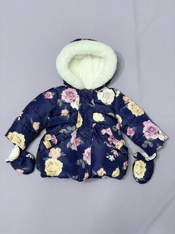 Куртка зимняя пуховик для девочки 3-6 месяцев