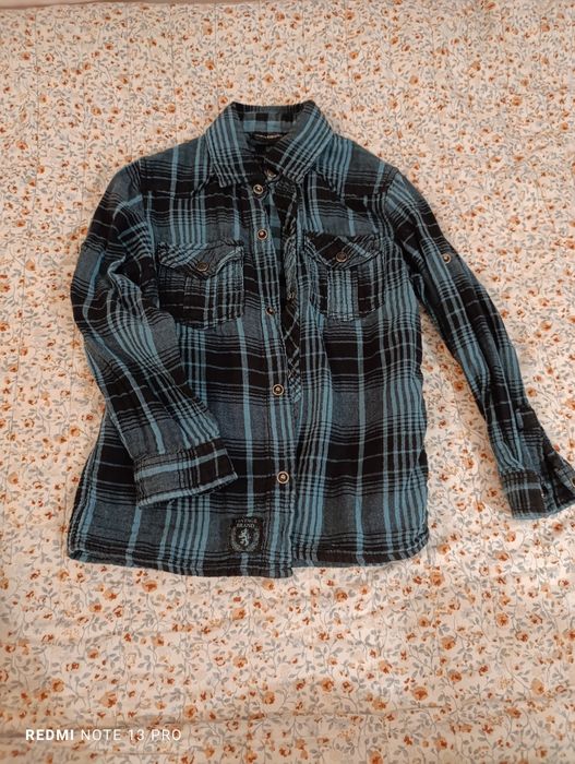 Koszula KappAhl 104-110 turkusowa