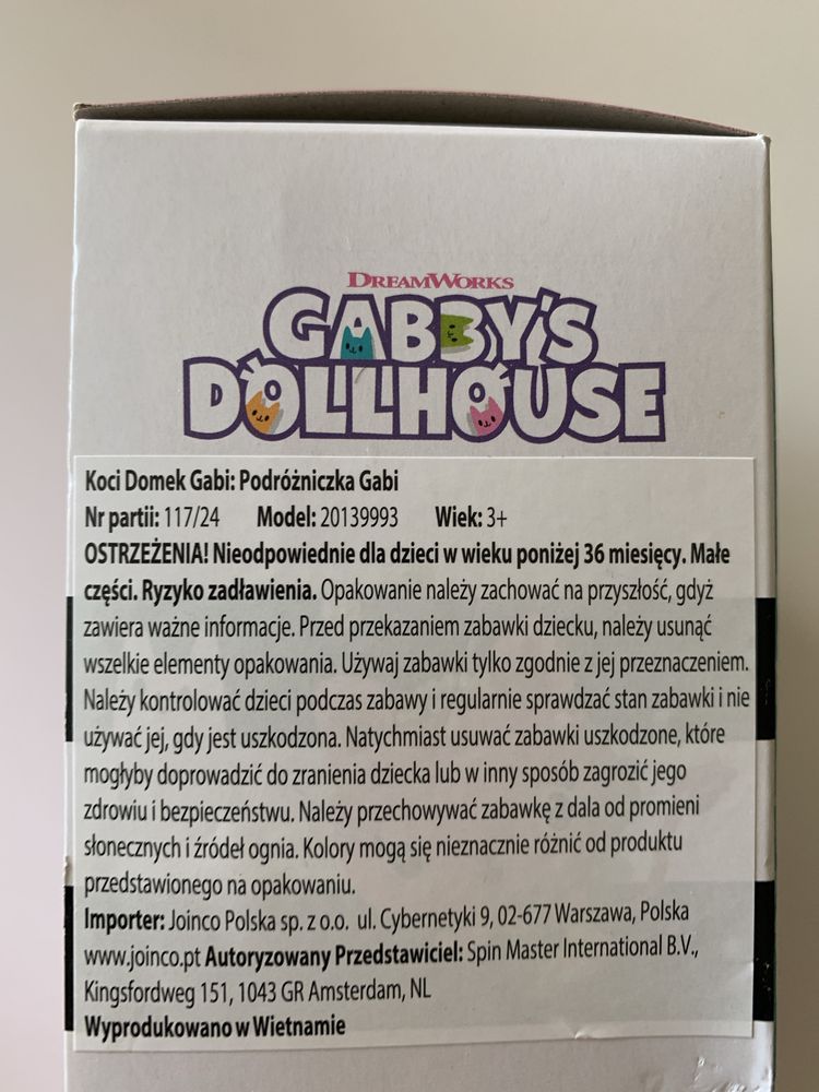 Lalka Domek Gabi Podrózniczka Gabby’s Dollhouse nowa