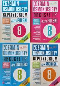Zestaw Repetytorium  - książki i arkusze - Język polski i angielski