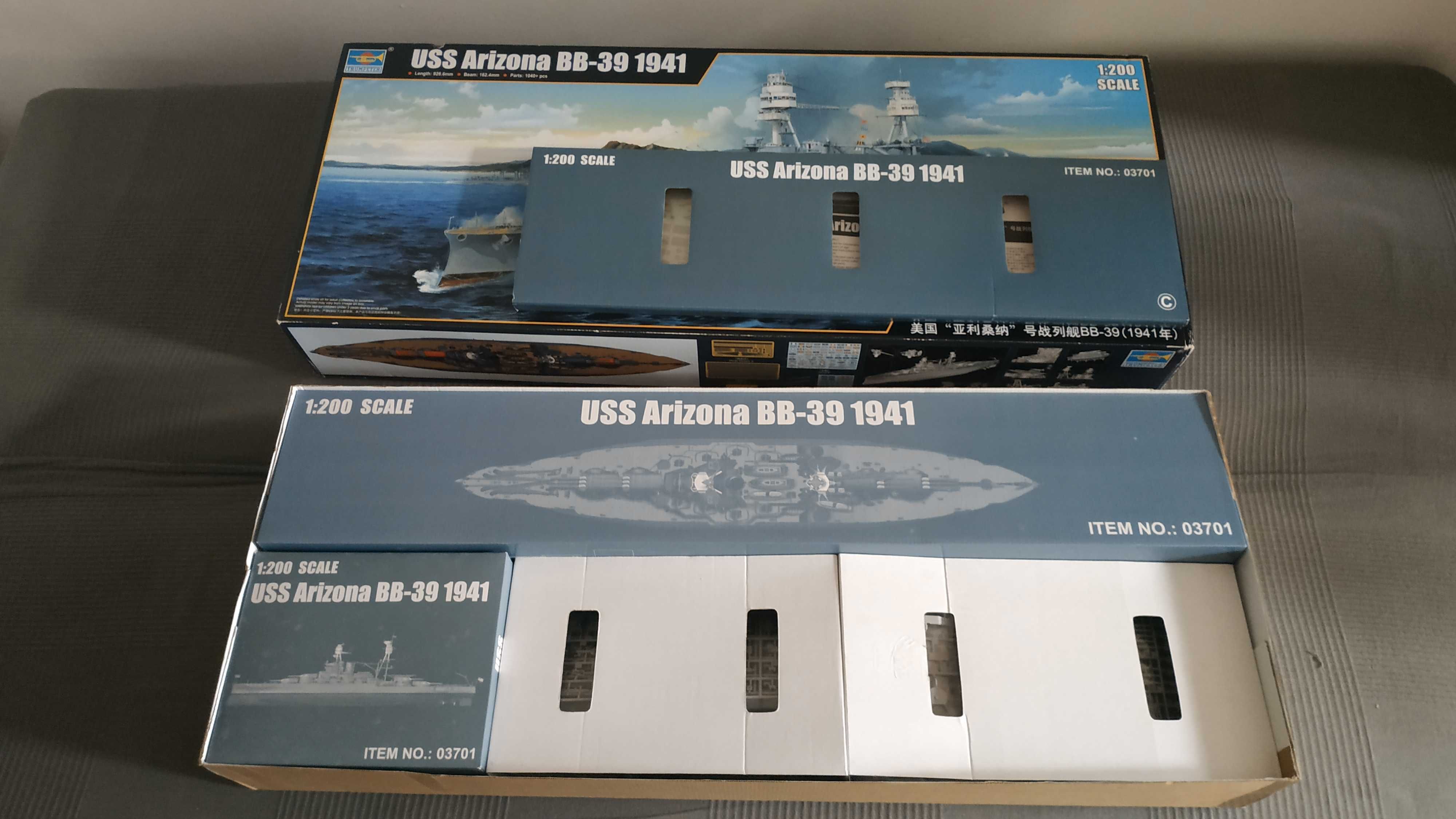 Model statku USS Arizona BB - 39 1941