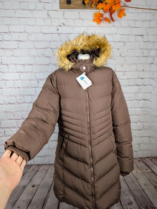 Brązowa kurtka zimowa XL parka damska
