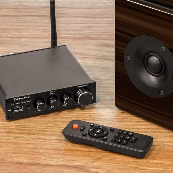 Wzmacniacz stereo Kruger&Matz A20 Bluetooth Optyk 2x100W