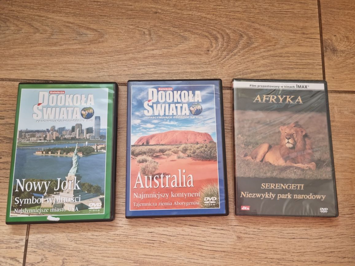 Kolekcja dookola swiata Nowy Jork, Australia, Serengeti 3x plyty dvd