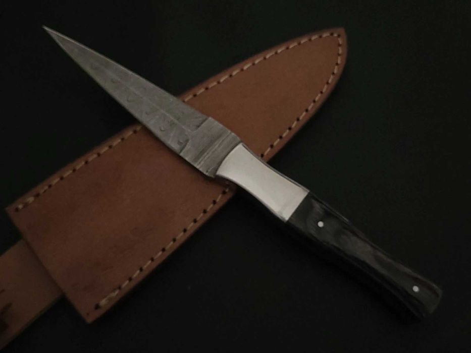 damast sztylet NÓŻ myśliwski 22cm wykonany ręcznie stal damasceńska