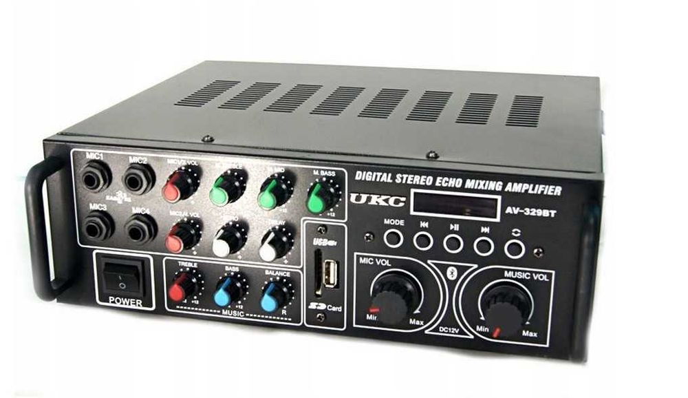 Wzmacniacz Amplifier Karaoke Tuner Radio USB SD FM MP3 Bluetooth 240W