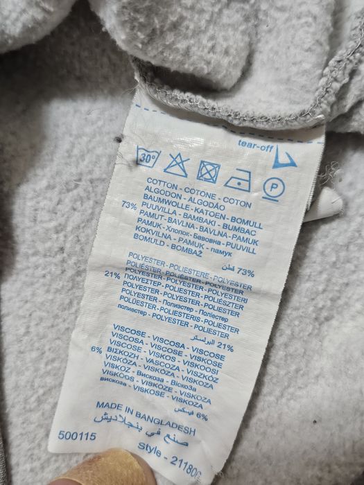 Худі Champion сірого кольору утеплене на флісі