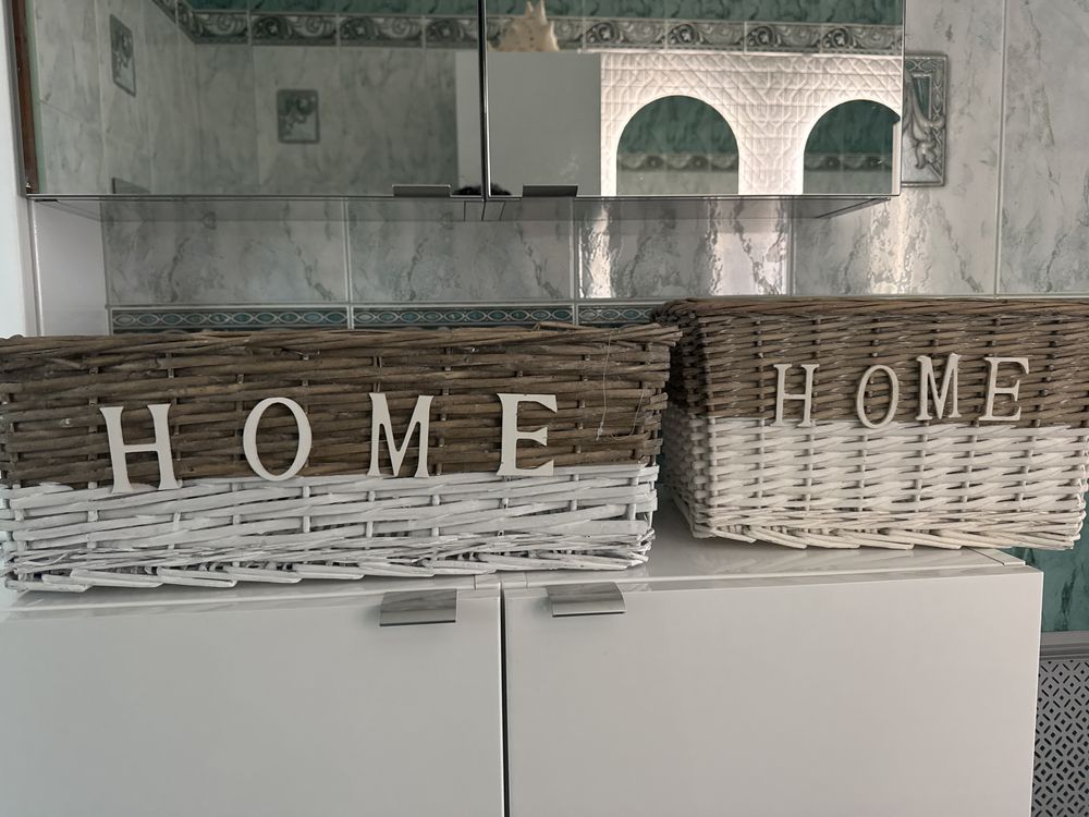 Rattanowy kosz HOME ratan Boho Vintage ratan koszyk